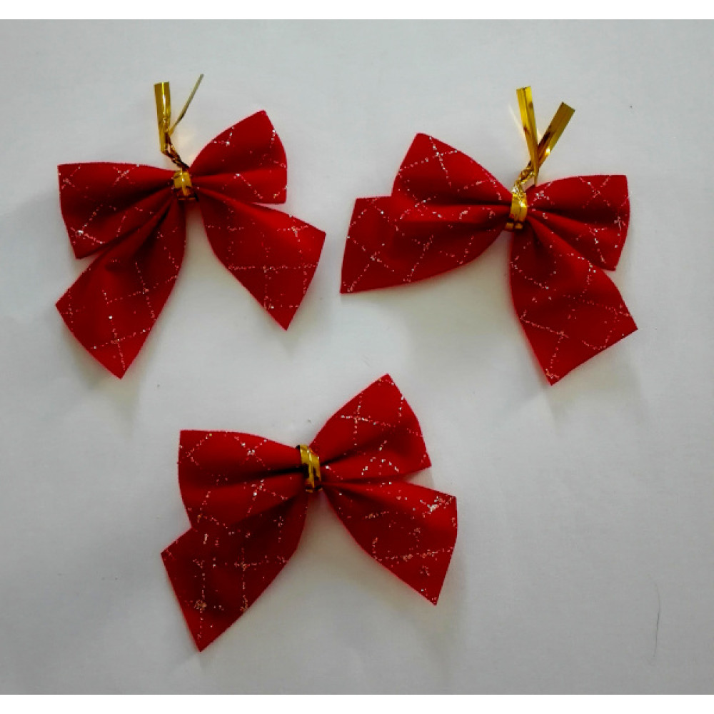 Christmas Gift Bow - Red and Gold